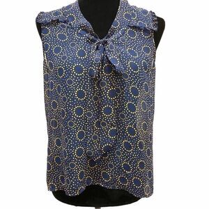 Band of Gypsies navy‎ and gold sleeveless top